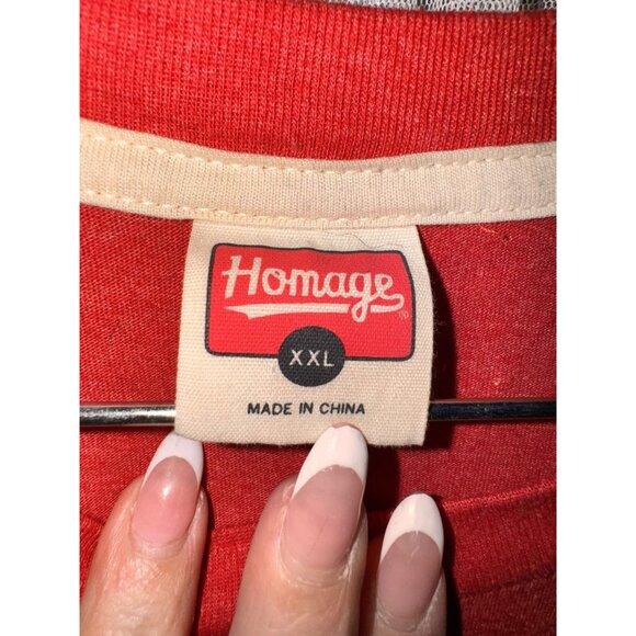 San Francisco 49ers Red T-Shirt By Homage XXL Soft Cotton Blend Crewneck - Picture 3 of 4